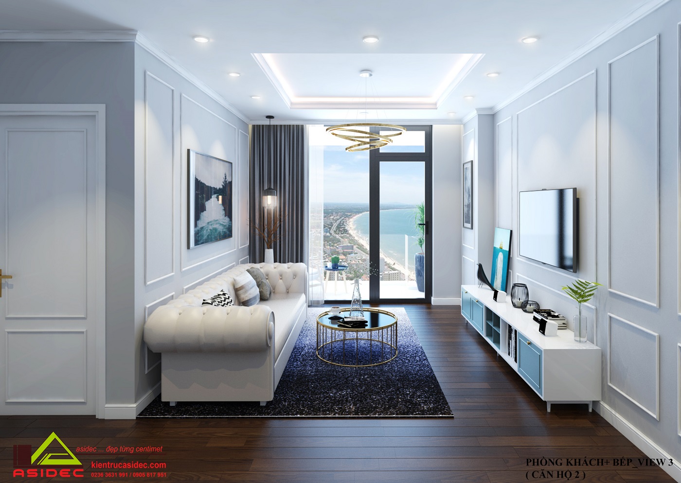 NỘI THẤT CĂN HỘ CỔ ĐIỂN 2 PN